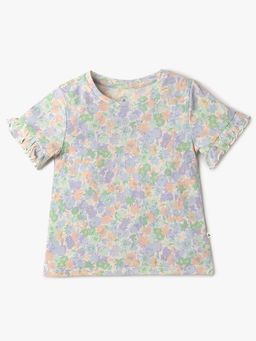 GAP - Multi-Colour Girl's Round Neck Floral Top