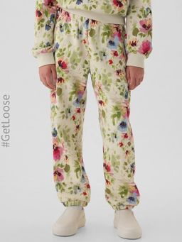 GAP - Multi-Colour Girl's Floral Print Baggy Fit Joggers