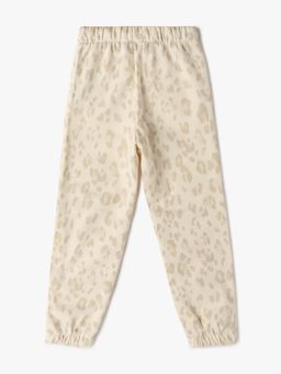 GAP - Beige Girl's Leopard Print Relaxed Fit Joggers