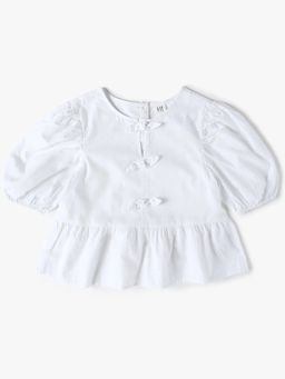 GAP - White Girl's Tailored Fit Round-Neck Top