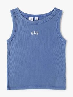 GAP - Blue Girl's Logo Round Neck Tank Top