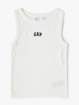 GAP - White Girl's Logo Round Neck Tank Top
