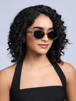 Twenty Dresses by Nykaa Fashion - Grey Casual Translucent Cat-Eye Sunglasses