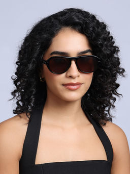Twenty Dresses by Nykaa Fashion - Black Classic Aviator Sunglasses