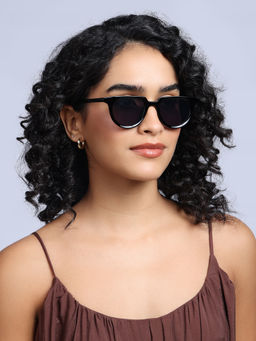 Twenty Dresses by Nykaa Fashion - Black Round Frame Wayfarer Sunglasses