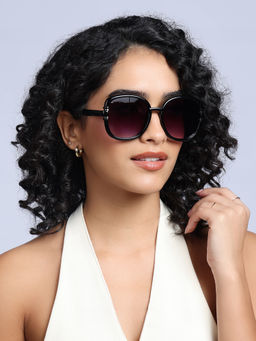 Twenty Dresses by Nykaa Fashion - Black Shaded Oversized Sunglasses
