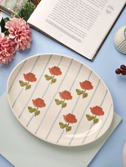 The Wishing Chair - Tea Garden Handpainted Ceramic Oval Platter