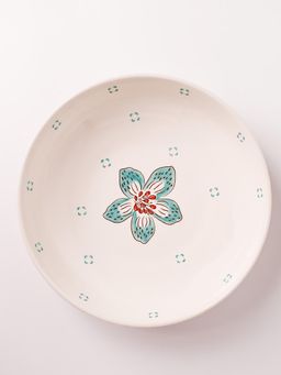 The Wishing Chair - Stripe & Stem Handpainted Ceramic Pasta Bowl