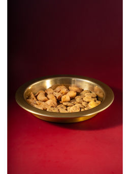 SG Home - Glow Golden Hammered Thaal Tray