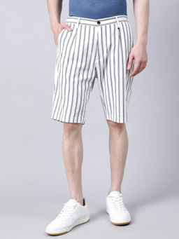 Antony Morato - Cream Striped Skinny Fit Shorts
