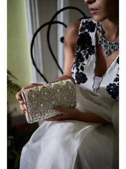 AYE VI - Ivory Jahanara Minaudiere Clutch