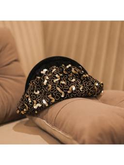AYE VI - Black Midnight Gilld Ruched Clutch