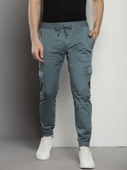 Calvin Klein - Blue Skinny-Fit Solid Mid Rise Cargo