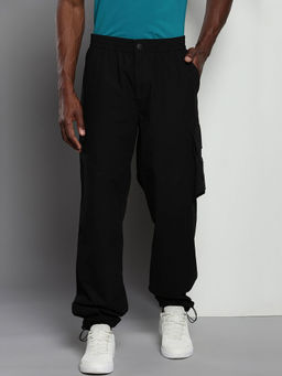 Calvin Klein - Black Straight-Fit Solid Mid Rise Cargo