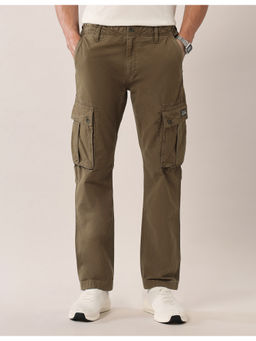 U.S. Polo Assn. Denim Co. - Brown Mid Rise Straight Fit Twill Cargo