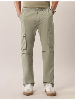 U.S. Polo Assn. Denim Co. - Green Mid Rise Solid Straight Fit Cargo