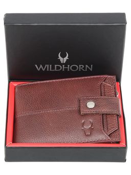 WILDHORN - Top Grain Leather Wallet for Men (Maroon)
