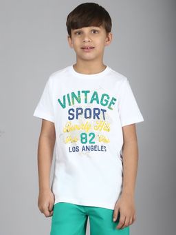 Beverly Hills Polo Club - Vintage Distressed Tee White