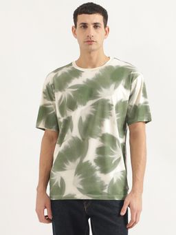 United Colors of Benetton - Men Boxy Fit Round Neck Printed Multi-Color T-Shirt