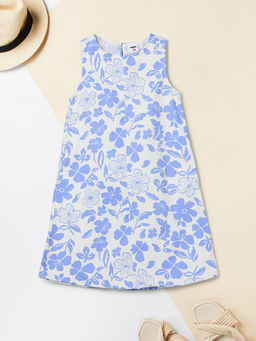 max - Girls Floral Print A-Line Dress