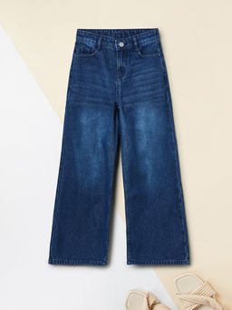 max - Girls Mid-Rise Wide Leg Jeans