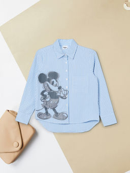 max - Girls Mickey Striped Shirt