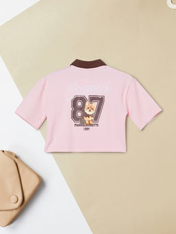 max - Girls Printed Polo T-Shirt