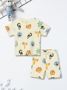 max - Boys Printed T-Shirt And Shorts