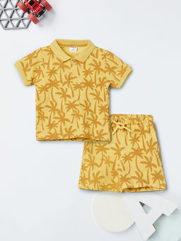 max - Boys Printed Polo T-Shirt And Shorts