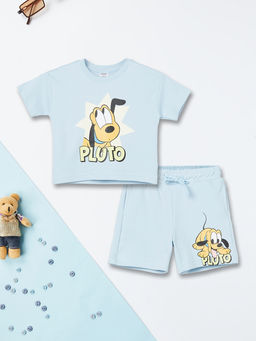 max - Boys Pluto Printed T-Shirt And Shorts