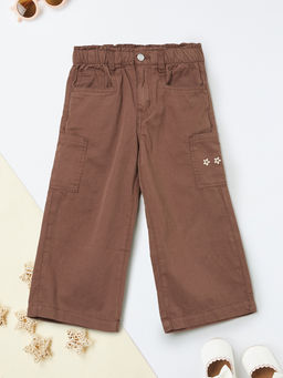 max - Girls Solid Wide Leg Cargo