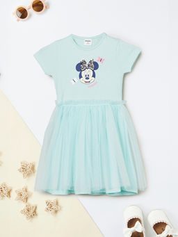 max - Girls Minnie Print Fit And Flare Dress