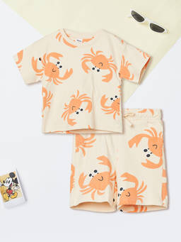 max - Boys Printed T-Shirt And Shorts