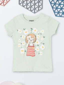 max - Girls Printed T-Shirt