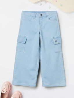 max - Girls Solid Wide Leg Jeans