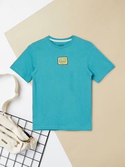 max - Boys Blue Printed T-Shirt