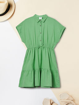 max - Girls Striped Cinched Waist Dress