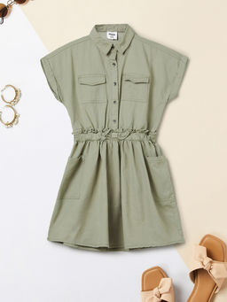 max - Girls Solid Shirt Dress