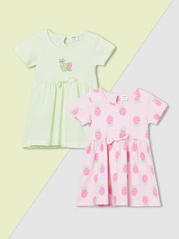 max - Girls Printed Dresses (Pack Of 2)
