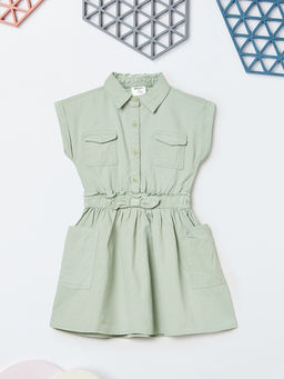 max - Girls Solid Shirt Dress
