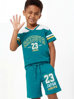 max - Boys Printed T-Shirt And Shorts