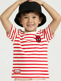 max - Boys Spiderman Striped T-Shirt