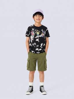 Jack & Jones Junior - Boys Black SpongeBob Print T-shirt