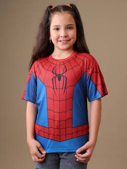 Kidsville - Official Marvel Spider-Man Brand New Day Costume Print Poly Girls T-shirt