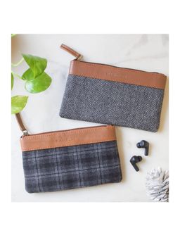 HAMELIN - Essentials Pouch Grey Tweed Set of two