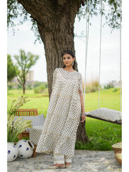 Pink Cactii - Megha Off White Kurta & Pant