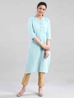 Aurelia - Blue Yarn-dyed Kurta