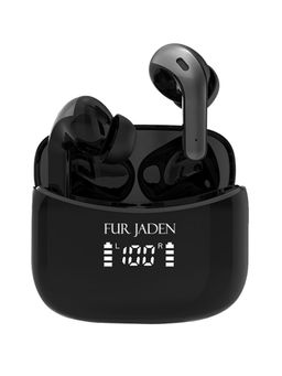 FUR JADEN - AirJams Pro TWS Earbuds Bluetooth 5.1 Earphones 30H Playtime ENC HD Mics IPX5 - Black