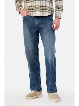 Snitch - Blue Denim Straight Casual Jeans for Men