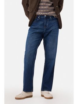 Snitch - Dark Blue Denim Straight Casual Jeans for Men